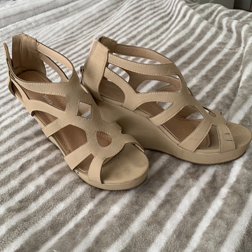 Womens Nude Wedges